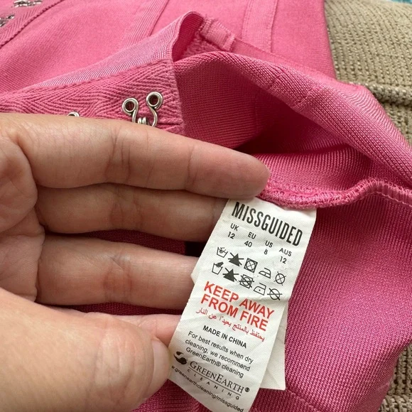 Missguided Bodycon Bandage Dress in Pink size S - Picture 4 of 6